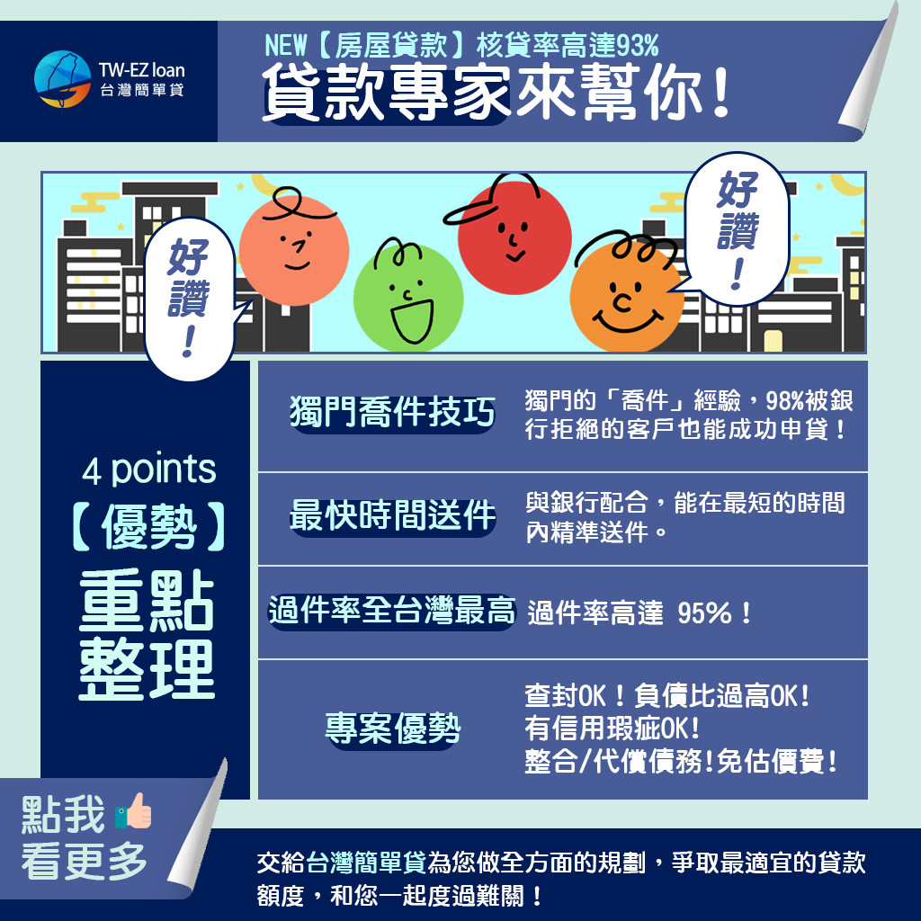 2021最新 房屋貸款流程 讓核貸率高達93 貸款專家教你 台灣簡單貸 知識補給 台灣簡單貸tw Ez Loan 你的貸款理債專家 財務整合生活無負擔